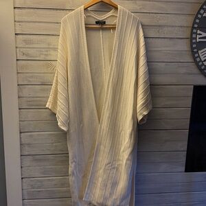 Banana Republic White Open-Front Cardigan